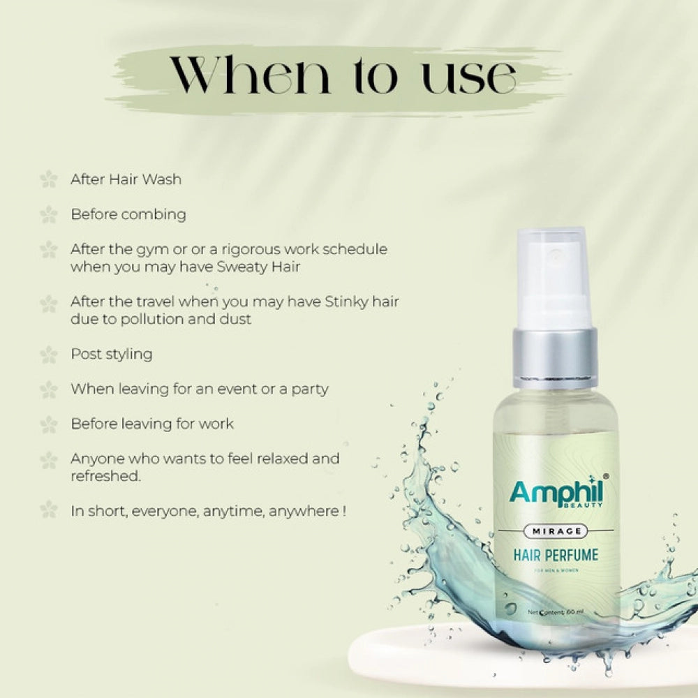 Generic Amphil beauty Mirage Unisex Hair perfume 60 ml | Alcohol Free | Water Based | Paraben Free