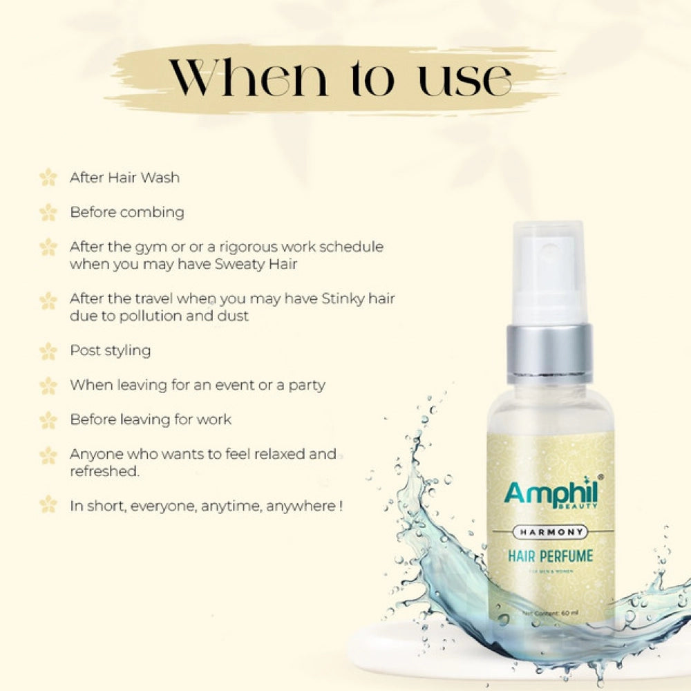 Generic Amphil beauty Harmony Unisex Hair perfume 60 ml | Alcohol Free | Water Based | Paraben Free