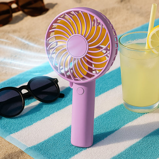 Portable Mini handy Fan & Personal Table Fan | Rechargeable Battery Operated Fan Suitable for Kids, Women, Makeup Artist, Home Office (Battery Not Include)