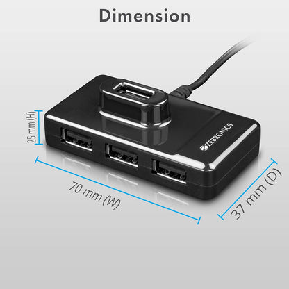 ZEBRONICS Zeb-100HB 4 Ports USB Hub