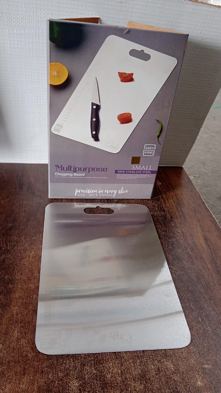 Stainless Steel Vegetable & Fruit Cutting Chopping Board (31×20 Cm / 1 Pc)