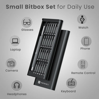 Bit Box | Travel Friendly | Magnetic Bit Holder | Compact | 24-in-1