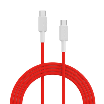 Konnect Link C Square 100W Type C to Type C Cable Type C to Type C Cable | Durable TPE Cable | 1 Cable for all Type C Devices | 1m Portable Cable (POR 2268)r