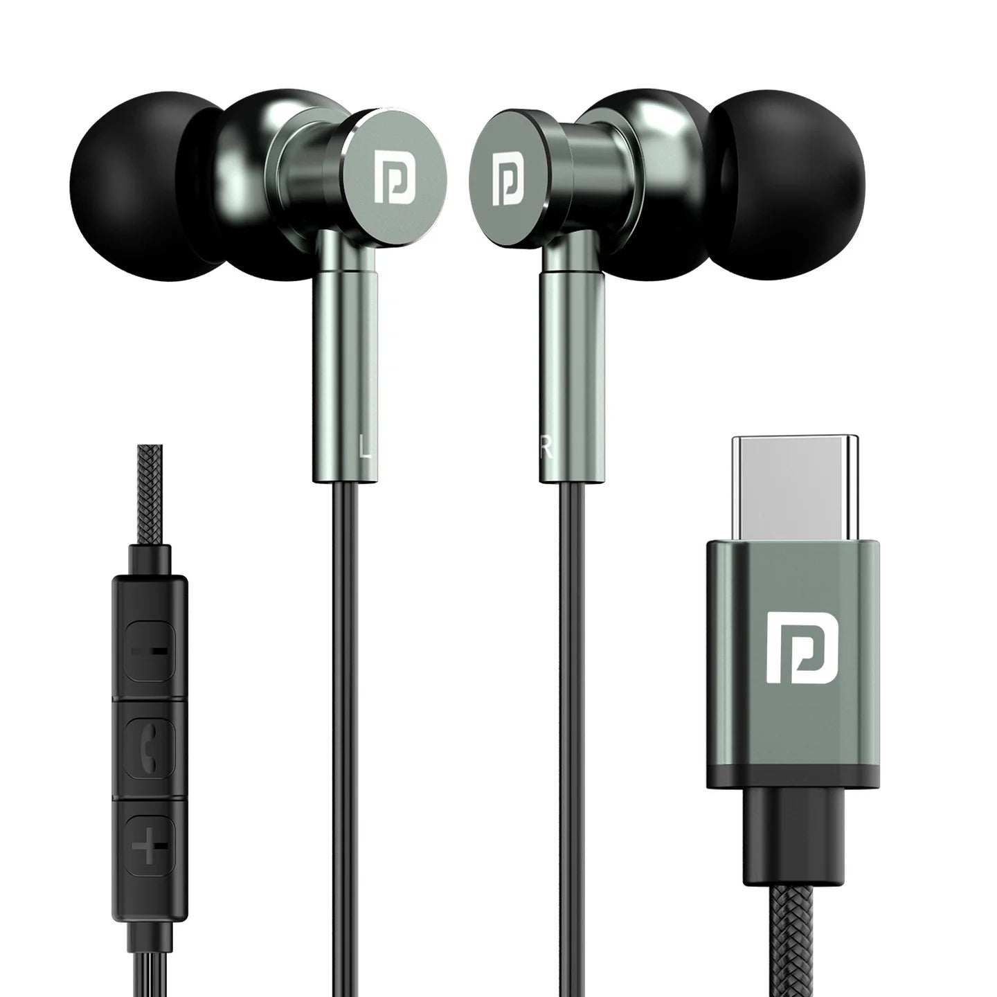 Conch Tune C | In-Built Mic | 10mm Dynamic Driver | In-Line Control | Metal Alloy Body | Grey