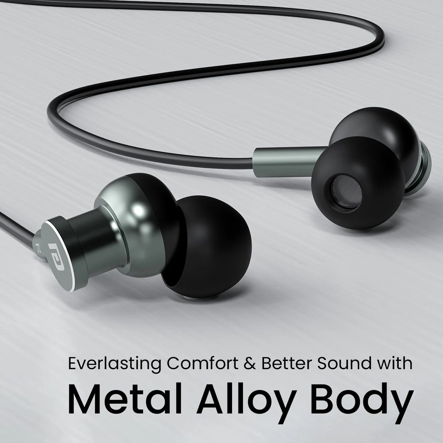 Conch Tune C | In-Built Mic | 10mm Dynamic Driver | In-Line Control | Metal Alloy Body | Grey