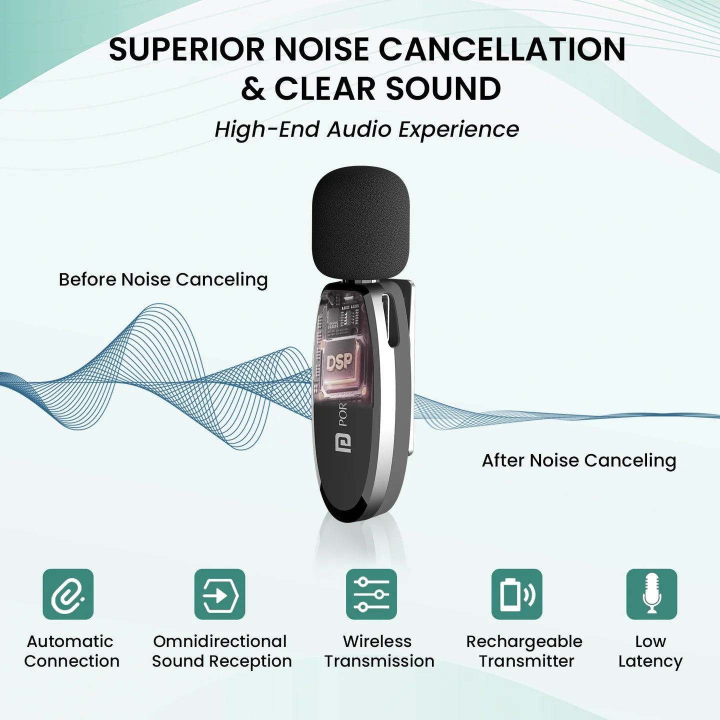Dash 7 Type C Lapel Wireless Mic