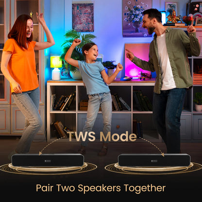 DECIBEL 24 Bluetooth 5.3 | wireless 10W HD soundbar | TWS Surround Sound | Type-C charging port