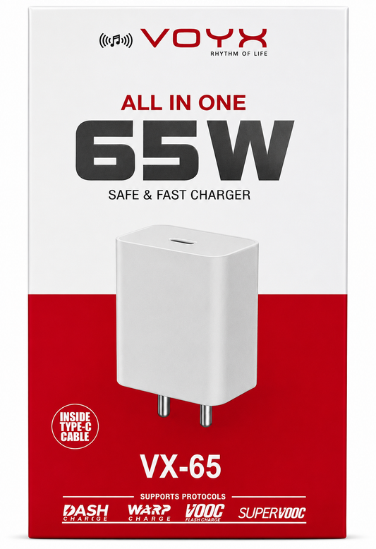 65 W All in One | Safe & Fast Charger | C to C