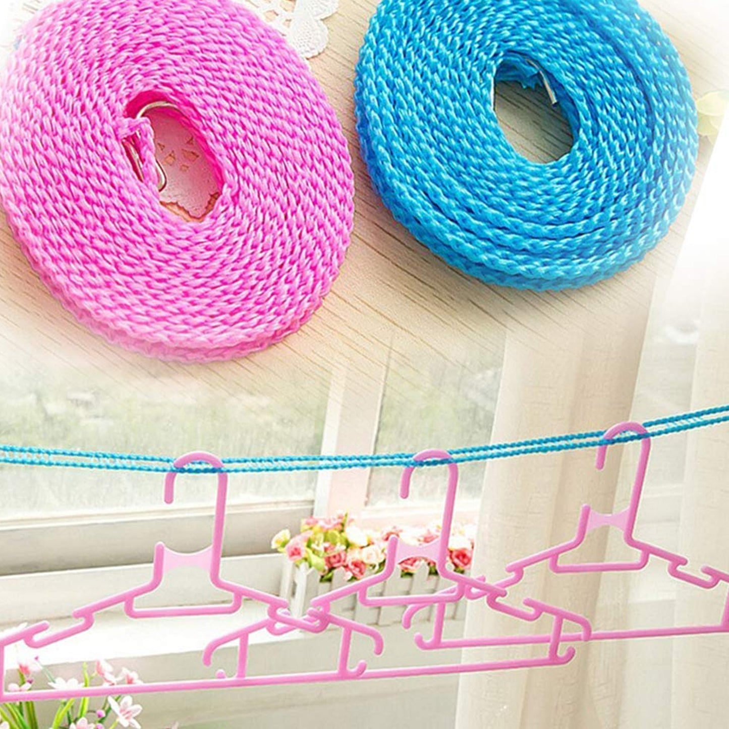 Wind prood Anti-slip Clothes Drying Nylon Rope (3 Mtr.)