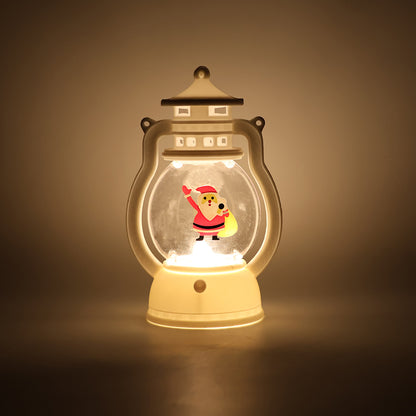 Mini Led Decorative Lantern With Santa Figurine (1 Pc)