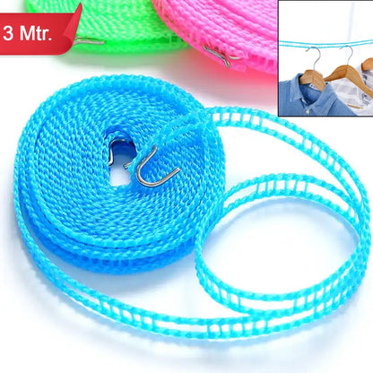 Wind prood Anti-slip Clothes Drying Nylon Rope (3 Mtr.)