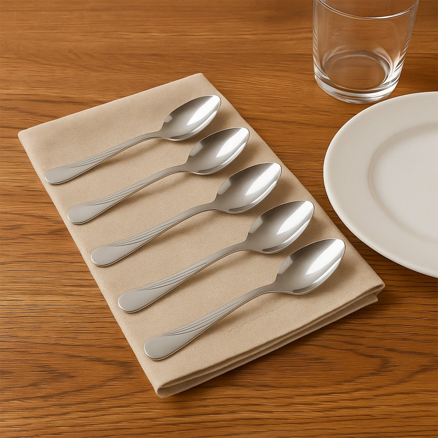 Elegant Stainless Steel Dining Spoons
