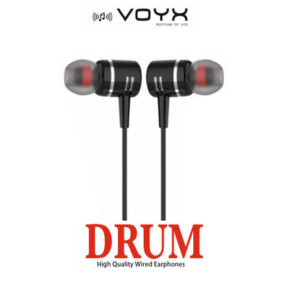 Voyx DRUM  High Quality Earphone with 3mm Audio Jack