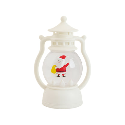Mini Led Decorative Lantern With Santa Figurine (1 Pc)
