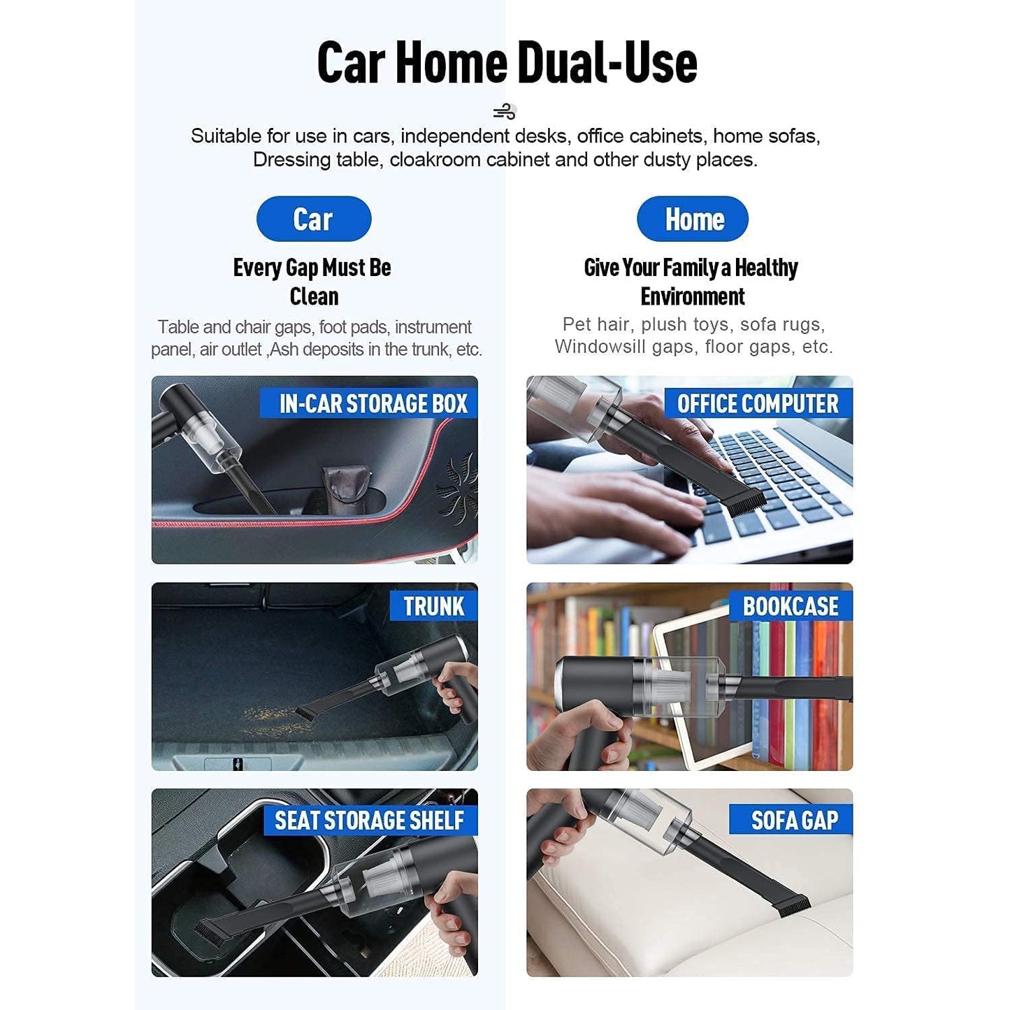 Vacuum Cleaner 2 In 1 Car Vacuum Cleaner 120w High-power