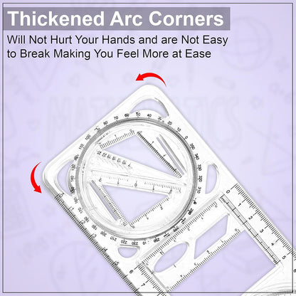 Multi-Functional Geometry Drawing Tool (1 Pc)