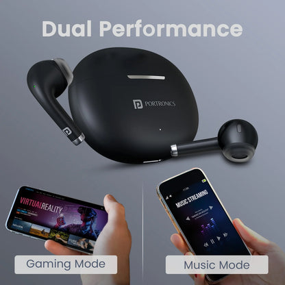 Harmonics Twins S19 Unique Earbuds | Game/Music Mode | Touch Control | Type C Fast Charging (POR 2214)