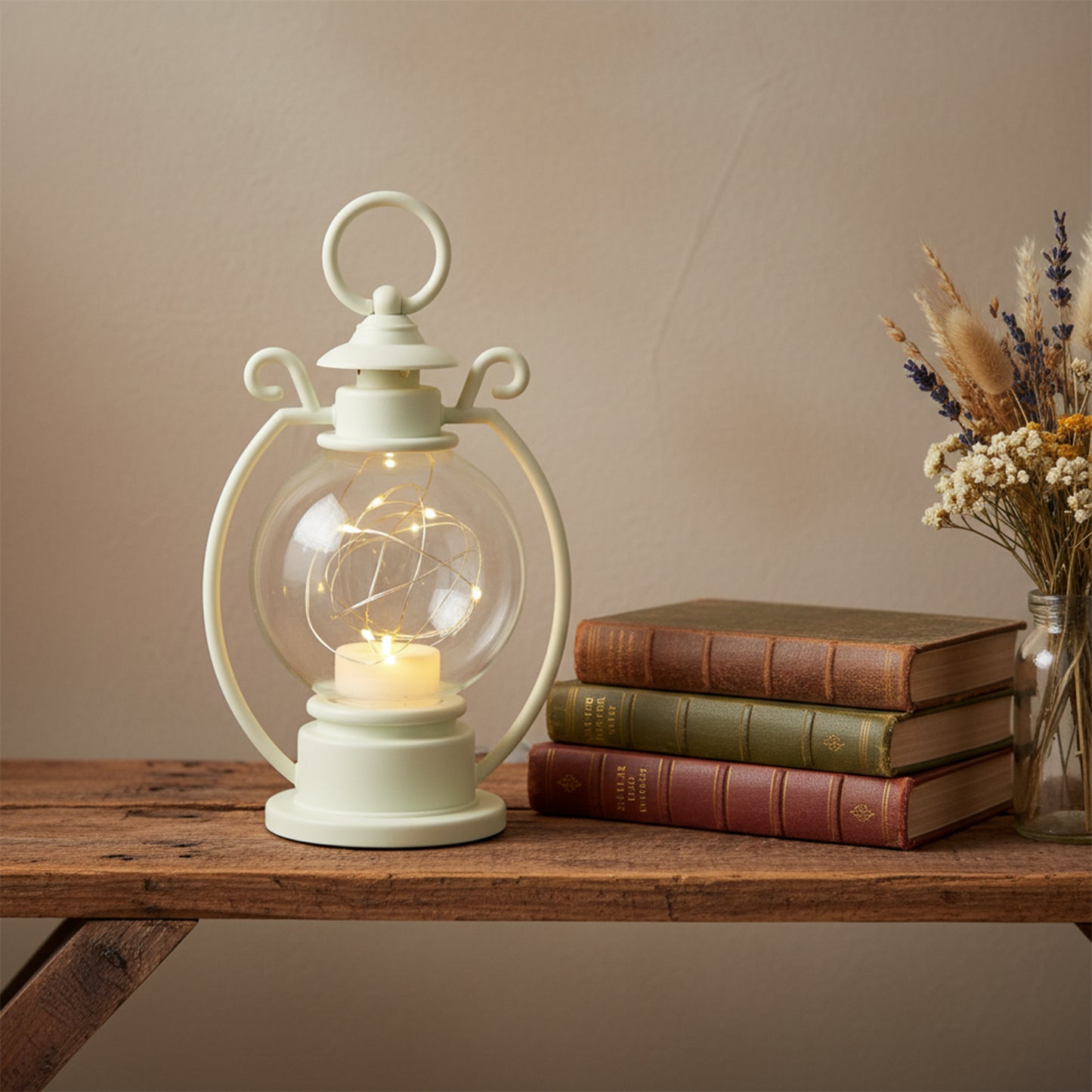 Led Decorative Storm Lantern Light (Battery Operated Warm White Light)