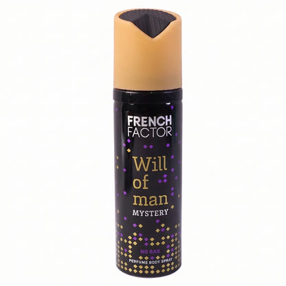 French Factor Will Of Man Mystery Perfume Body Spray (120 Ml)