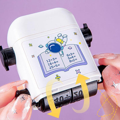Kids Educational Automatic Math Problem Rolling Stamp (1 Pc)