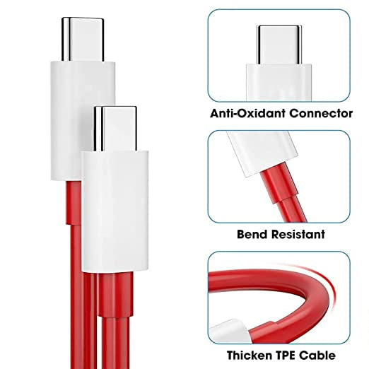 VOYX CC65 65Watt, C to C Cable for Rapid Data transfer and Charging