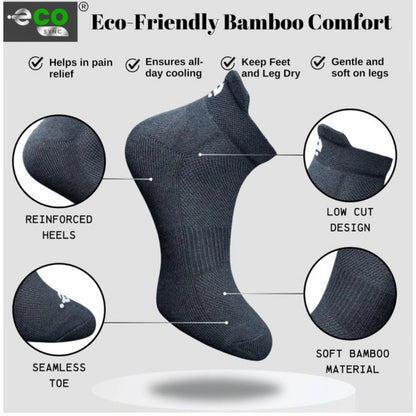 Generic 4_Pair Set Unisex Casual Cotton Printed Ankle Length Socks (Multicolor)