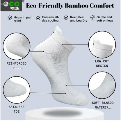 Generic 4_Pair Set Unisex Casual Cotton Printed Ankle Length Socks (Multicolor)