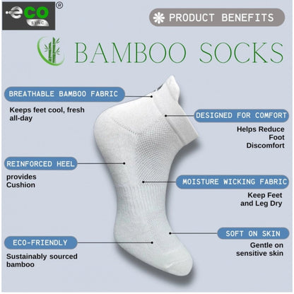 Generic 4_Pair Set Unisex Casual Cotton Printed Ankle Length Socks (Multicolor)