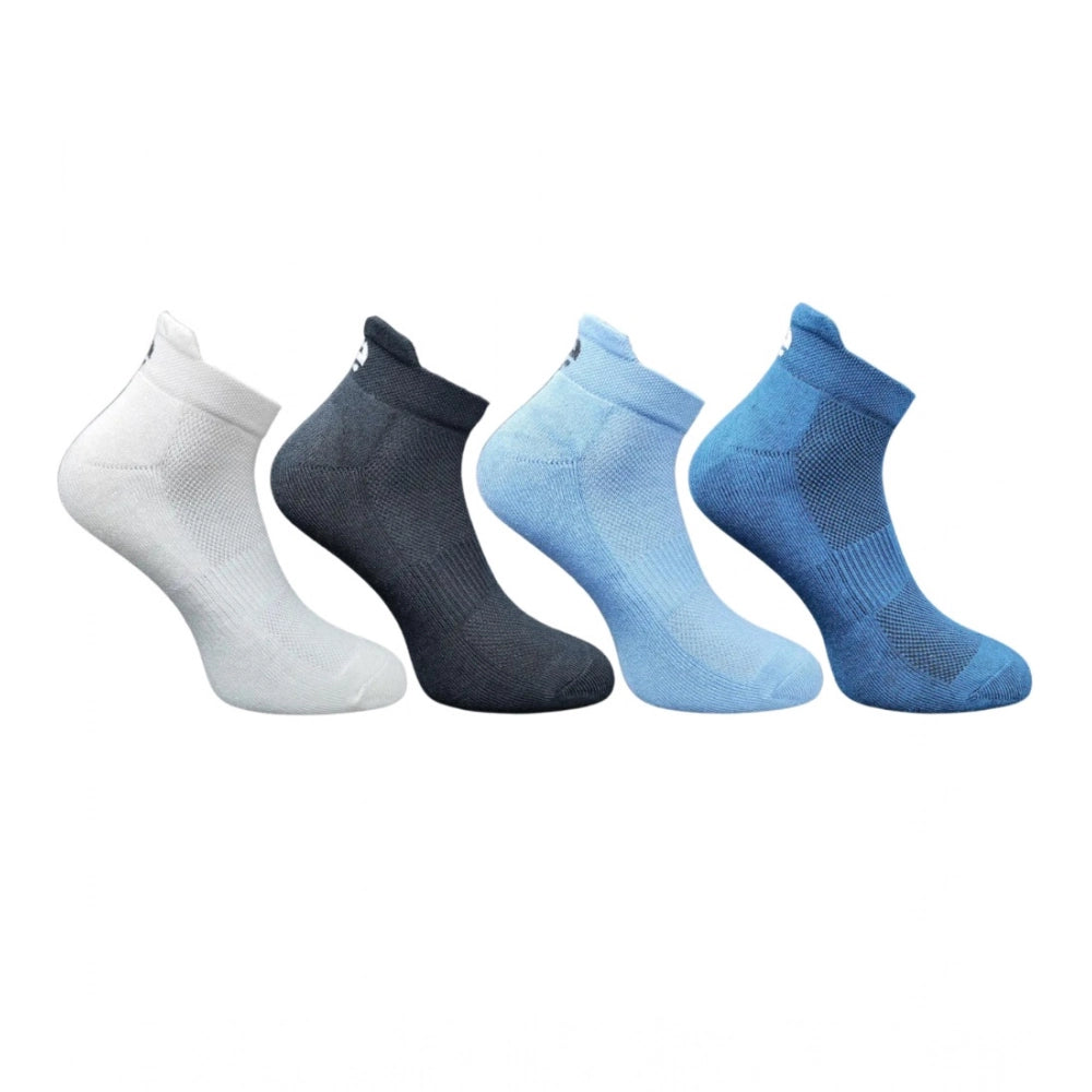 Generic 4_Pair Set Unisex Casual Cotton Printed Ankle Length Socks (Multicolor)