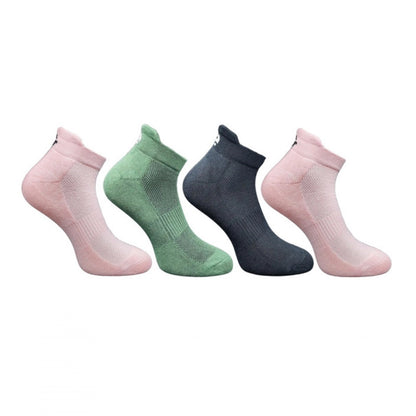 Generic 4_Pair Set Unisex Casual Cotton Printed Ankle Length Socks (Multicolor)