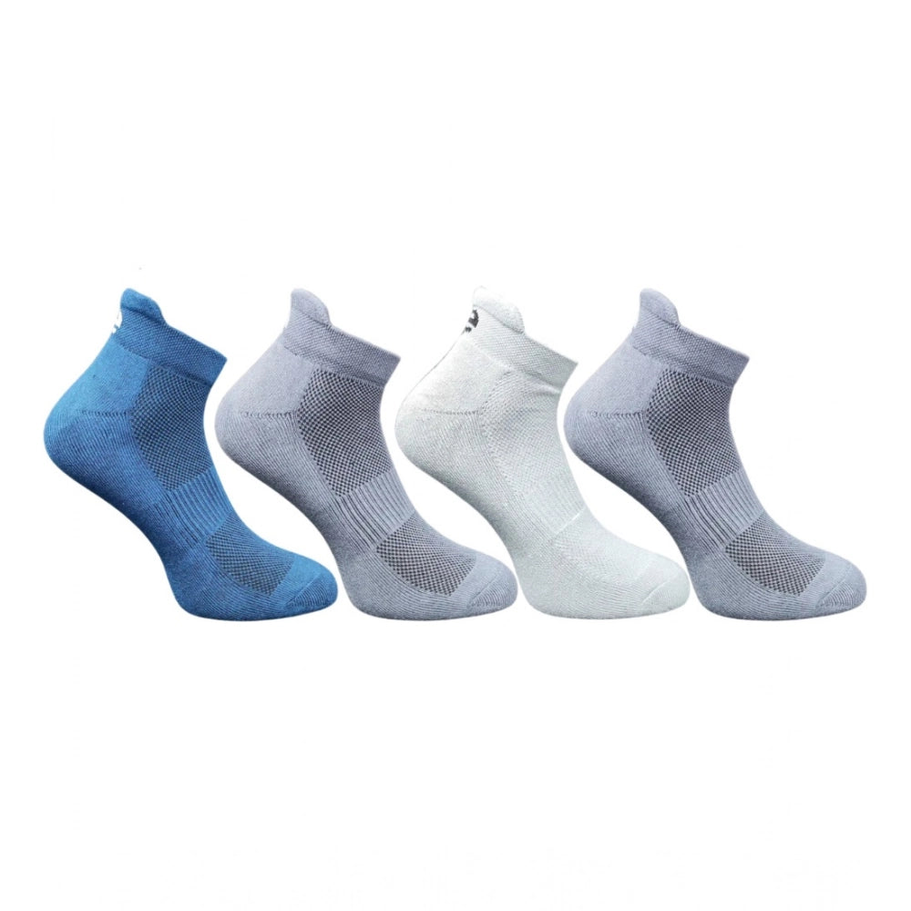 Generic 4_Pair Set Unisex Casual Cotton Printed Ankle Length Socks (Multicolor)