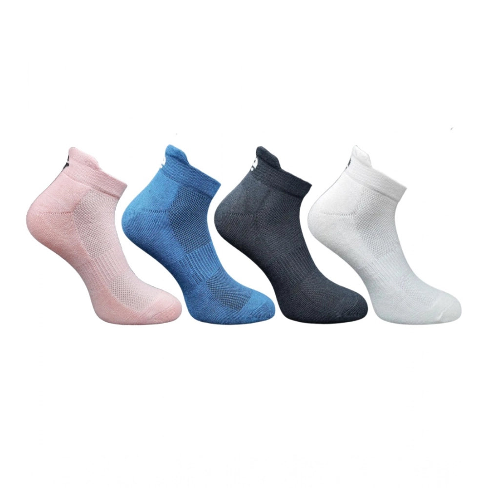 Generic 4_Pair Set Unisex Casual Cotton Printed Ankle Length Socks (Multicolor)