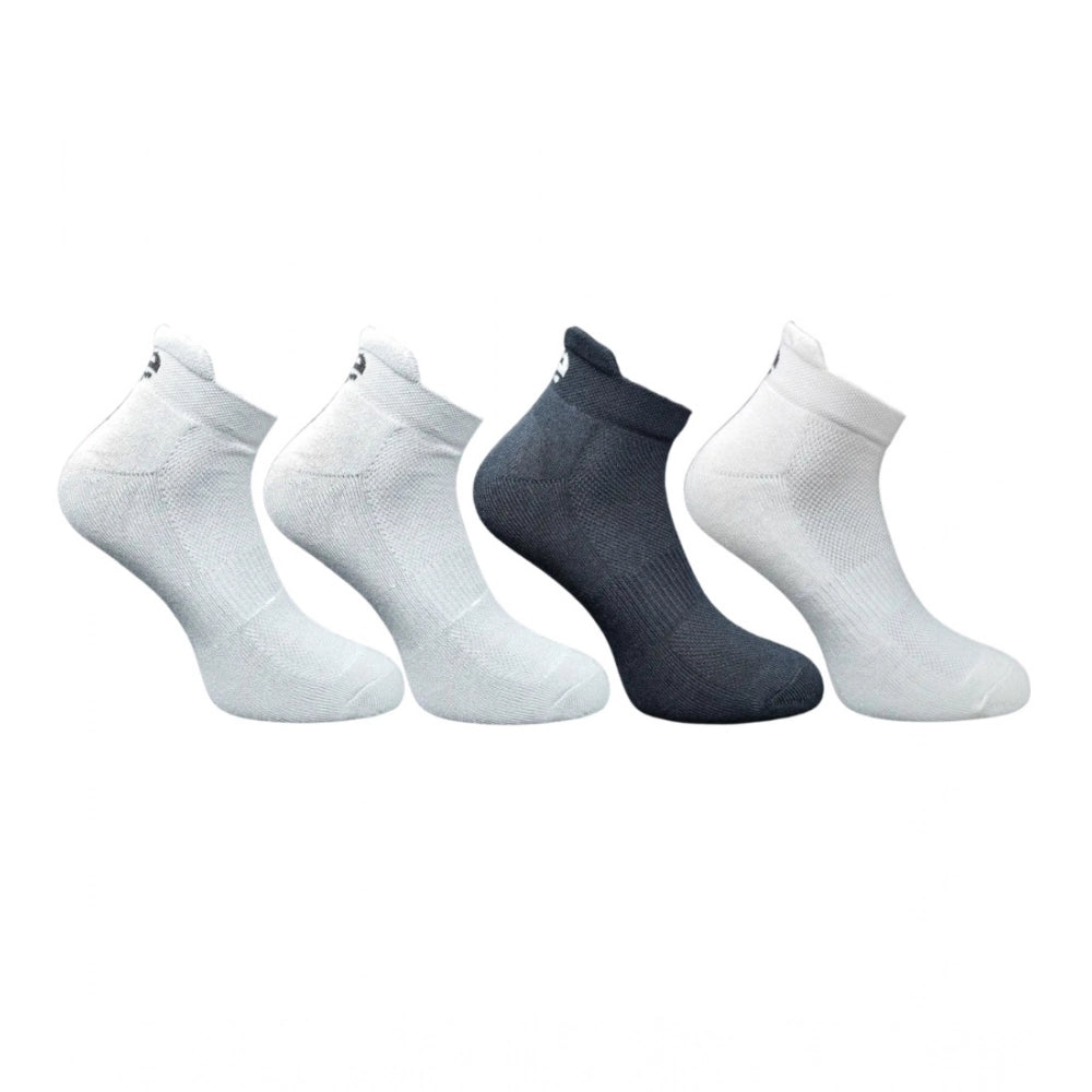 Generic 4_Pair Set Unisex Casual Cotton Printed Ankle Length Socks (Multicolor)