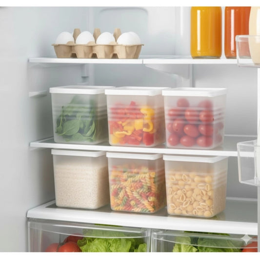 Generic Plastic 6-Pcs Set Food Storage Box Set For Kitchen (Multicolor)