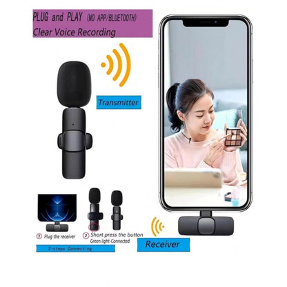 Generic Plastic K9 Microphone, Digital Mini Portable Recording Clip Mic with Receiver