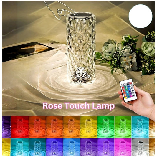 Generic Crystal plastic LED Rose Lamp ��� Crystal Diamond