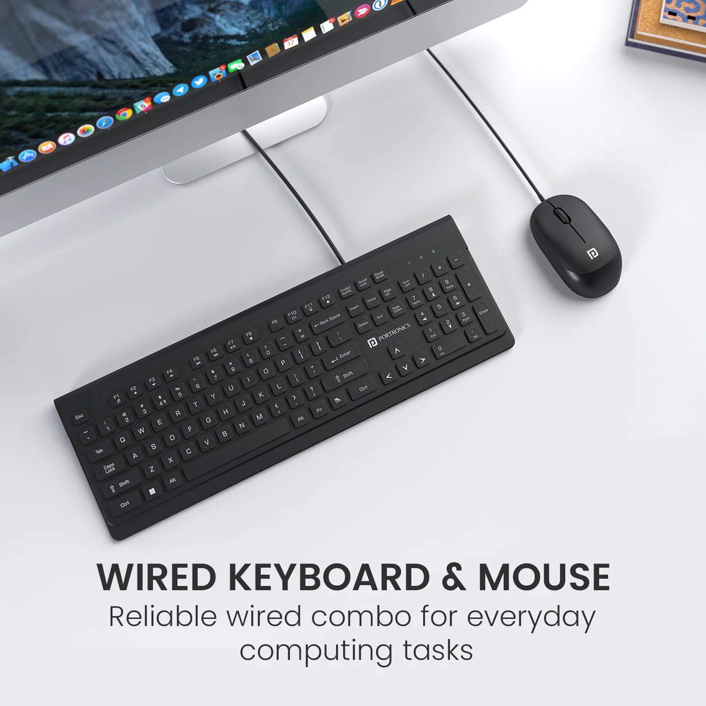 Keytonic | 2.4 GHz Wireless | Ten keyless Size | Single USB Receiver | High-Precision Mouse