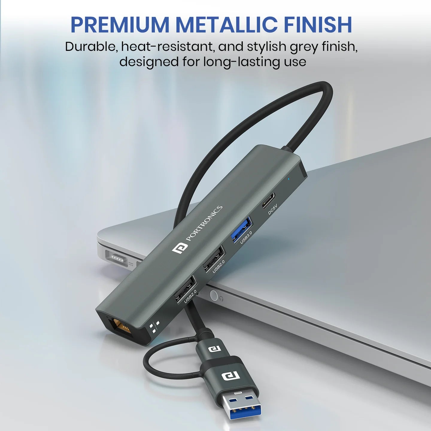 MPort Edge Type-C Charging Support | USB 3.0,2.0 | RJ45 Ethernet | Dual USB Plugs