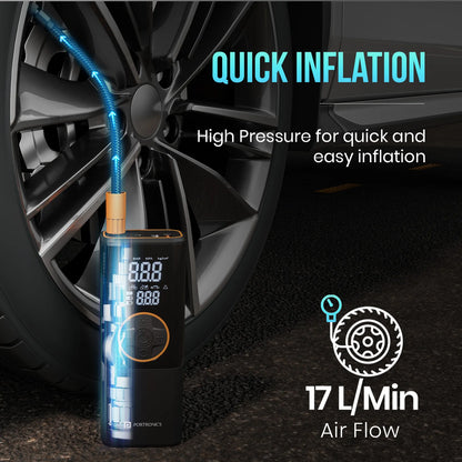 Vayu 4.0 - Pre-set Inflation Modes | Digital Display | Dual Power Source | 2 x 2000 mAh Battery