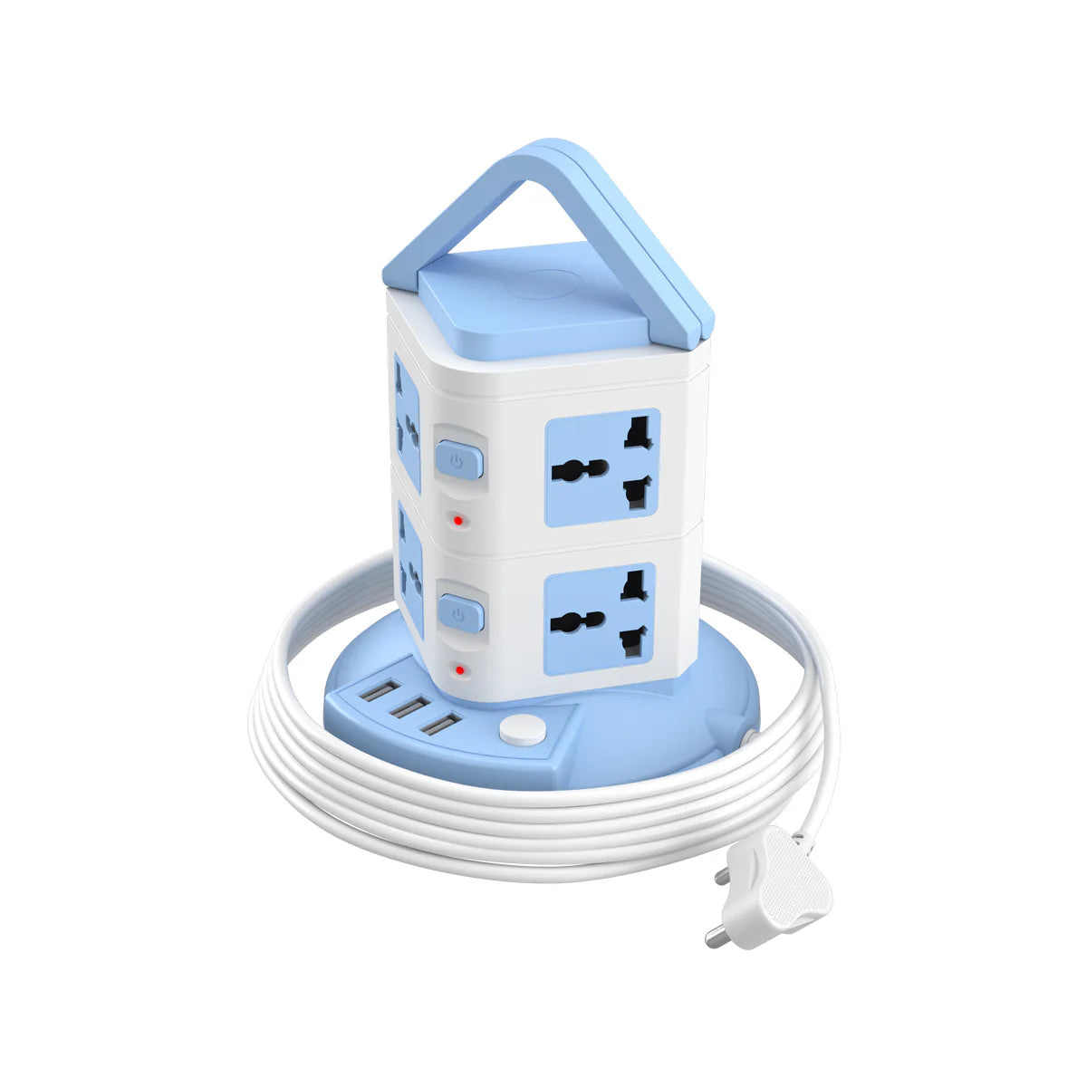 Power Plate 9  | 3 USB Ports | 2500 Watts | 8 Universal Sockets | 3m Long Cord