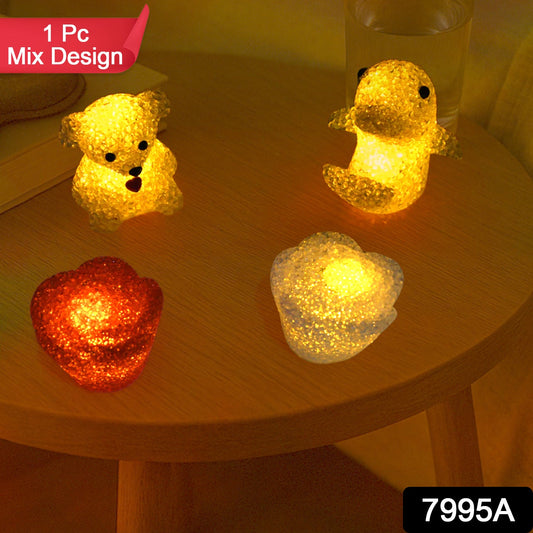 Unique Crystal Night Light: Multi-Shape LED Lamp (Mood Lighting)