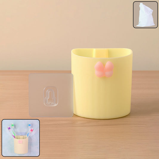Premium Wall-Mounted Toothbrush Holder with Butterfly Design (1 Pc)
