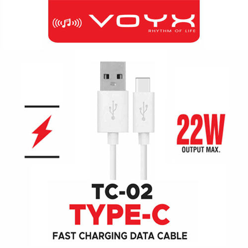 Voyx Type C  22W Fast Charging Data Cable (TC-02)