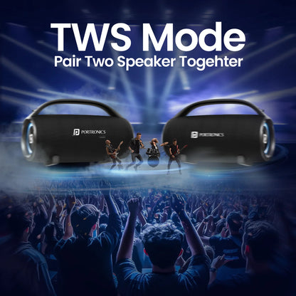 Thunder 2.0 Dual Passive Radiator | TWS Mode | RGB LED Lights| Type C Fast Charging