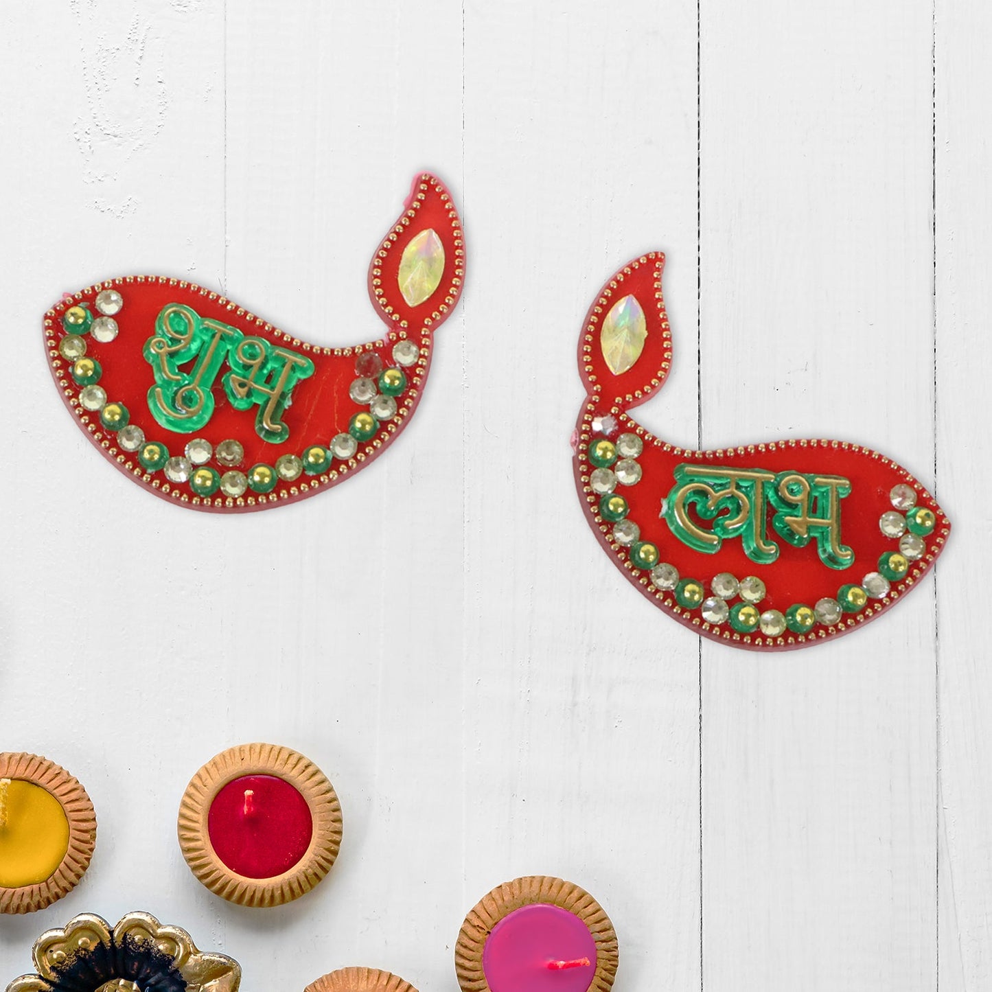 Traditional Decorative Shubh Labh Door Hanging (6 Pc / 1 Set)