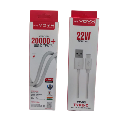 Voyx Type C  22W Fast Charging Data Cable (TC-02)