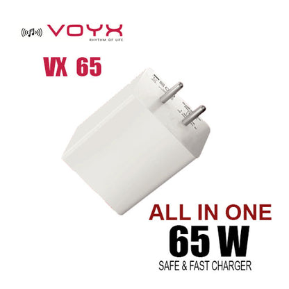 VOYX VX65, 65Watt Superfast All in One Charger for Mobile