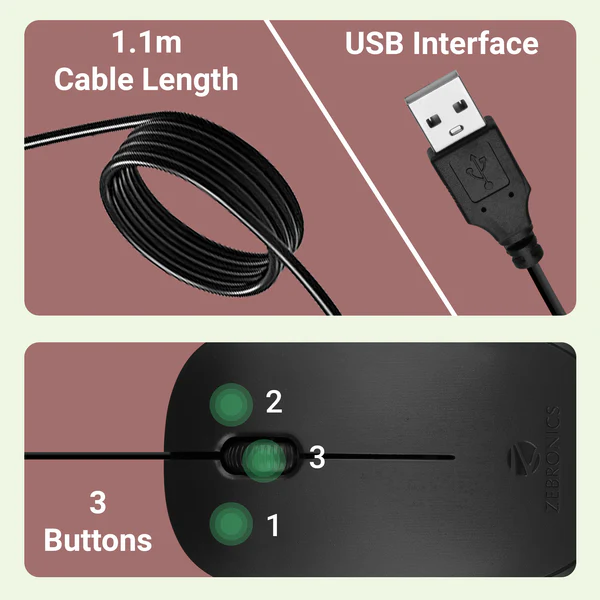 Zebronics Wired Mouse