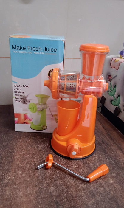 Manual Fruit Vegetable Juicer with Juice Cup and Waste Collector