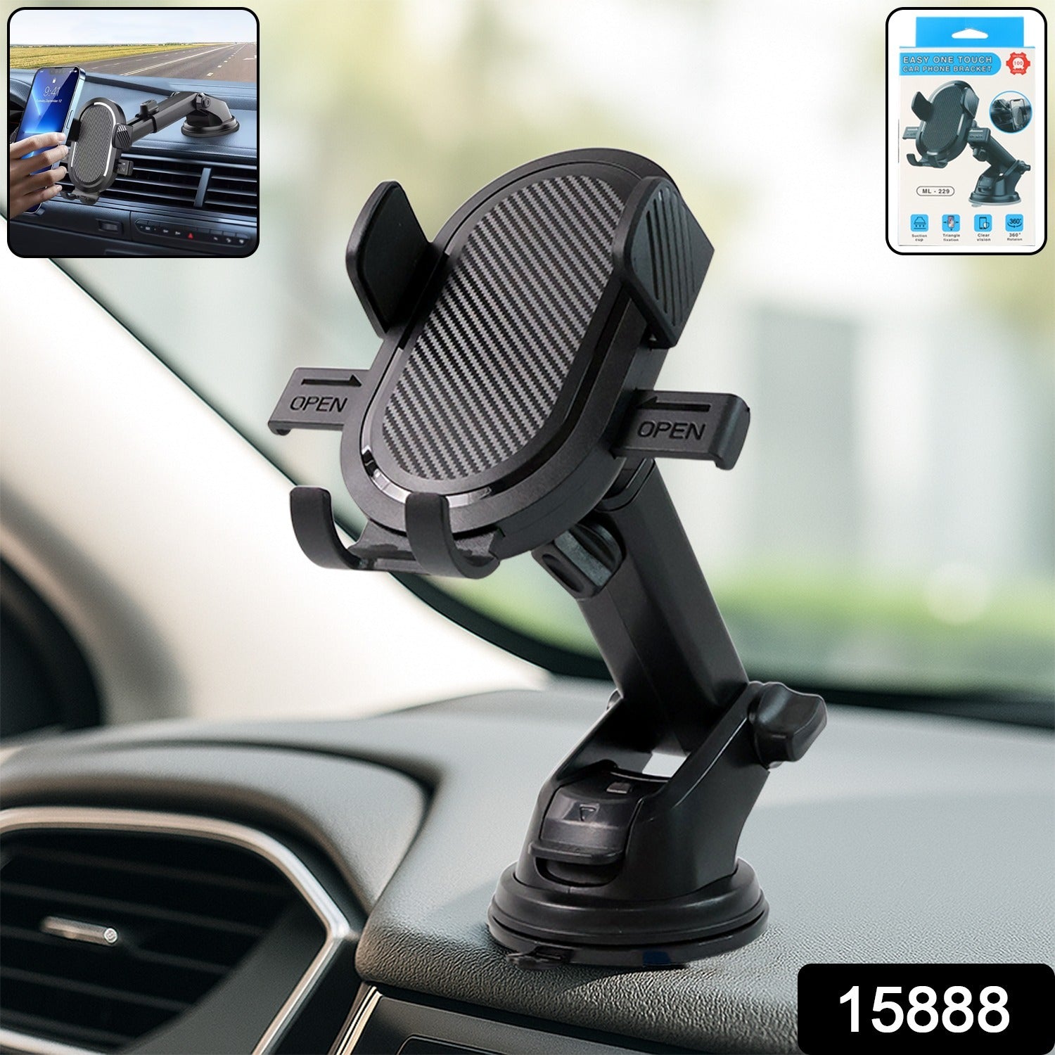 Adjustable Car Mobile Holder - (1 Pc)